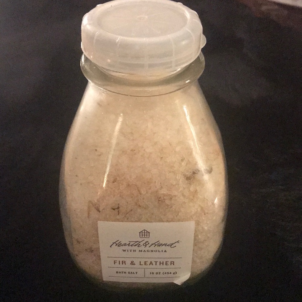 Hearth & Hand by Magnolia Fir & Leather bath salt